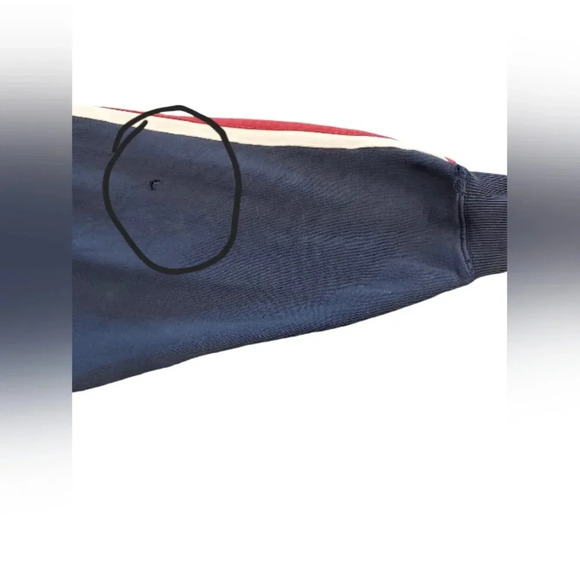 Maurice Malone L/S Blue Hooded Sweat Shirt GUC Vintage Size XXL - Picture 11 of 12